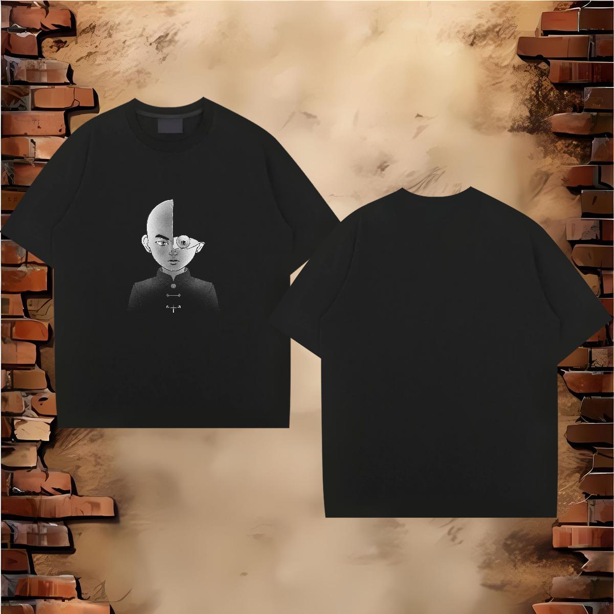 Mens T Shirts 230g Pure Cotton portrait High Street Hip Hop O Neck Short Sleeves Custom Print Oversized Men Tees Fashion Designer Unisex Polos