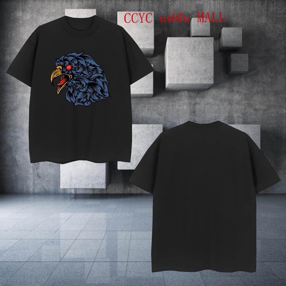 2024 T shirt 100% Cotton 230g eagle Anime Printing Street Wear Round Neck Short Sleeve TOP Quality Men Tees Plus Size Cartoon
