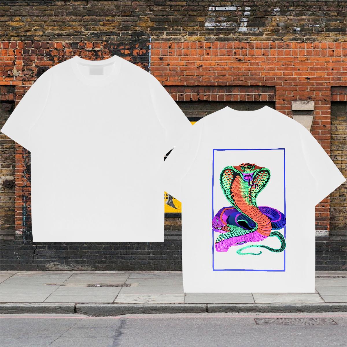 Free Shipping Mens T Shirts 100% Cotton 230g colorful Sport Clothings Crew Neck Breathable Cool Men Tshirts DIY Printed