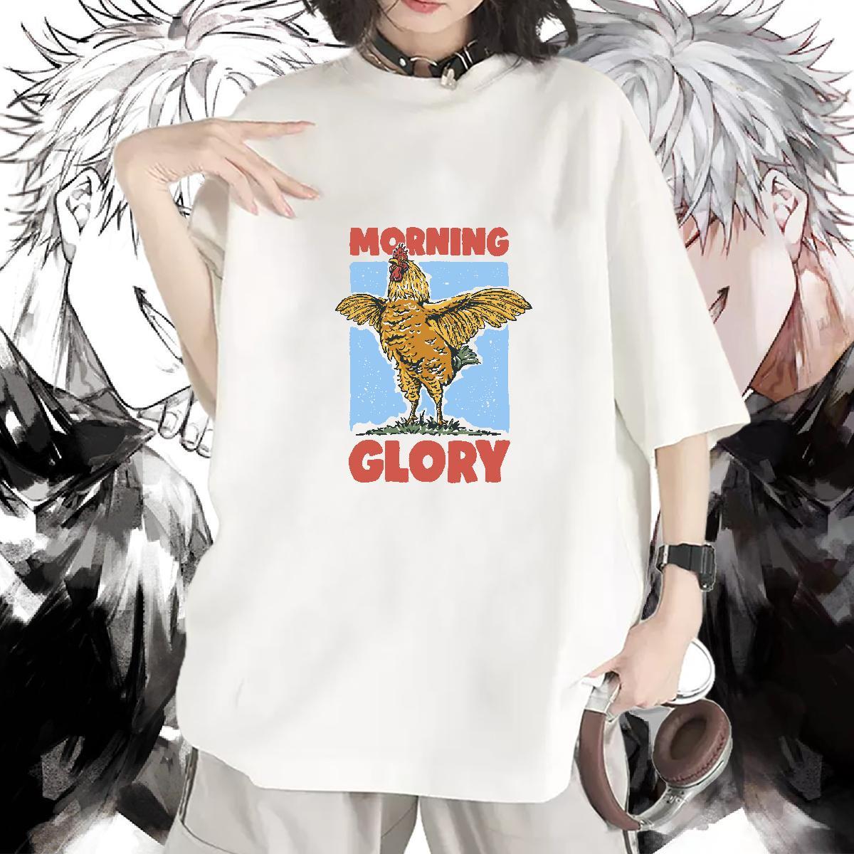 Female T shirt Comfortable Woman Tshirt DIY Anime chicken Daily Wear 100% Cotton 230g 2024 DIY Tops