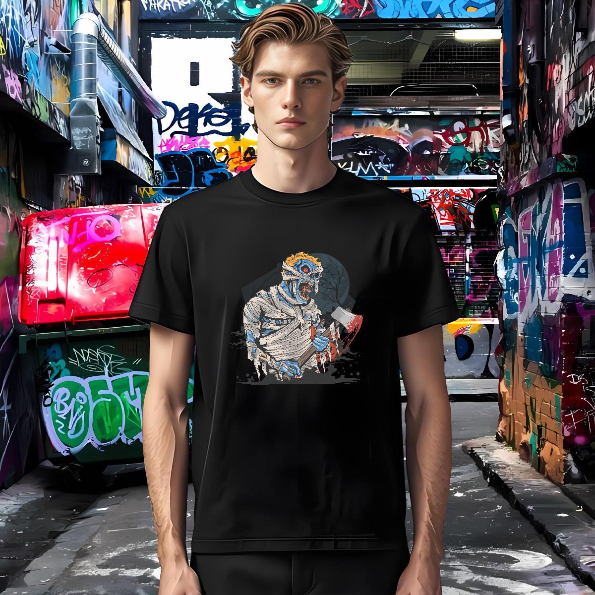 Customized T-Shirts 100% Cotton 230g monster Outdoor Tees Breathable Short Sleeve Comfortable Mens Tshirts DIY