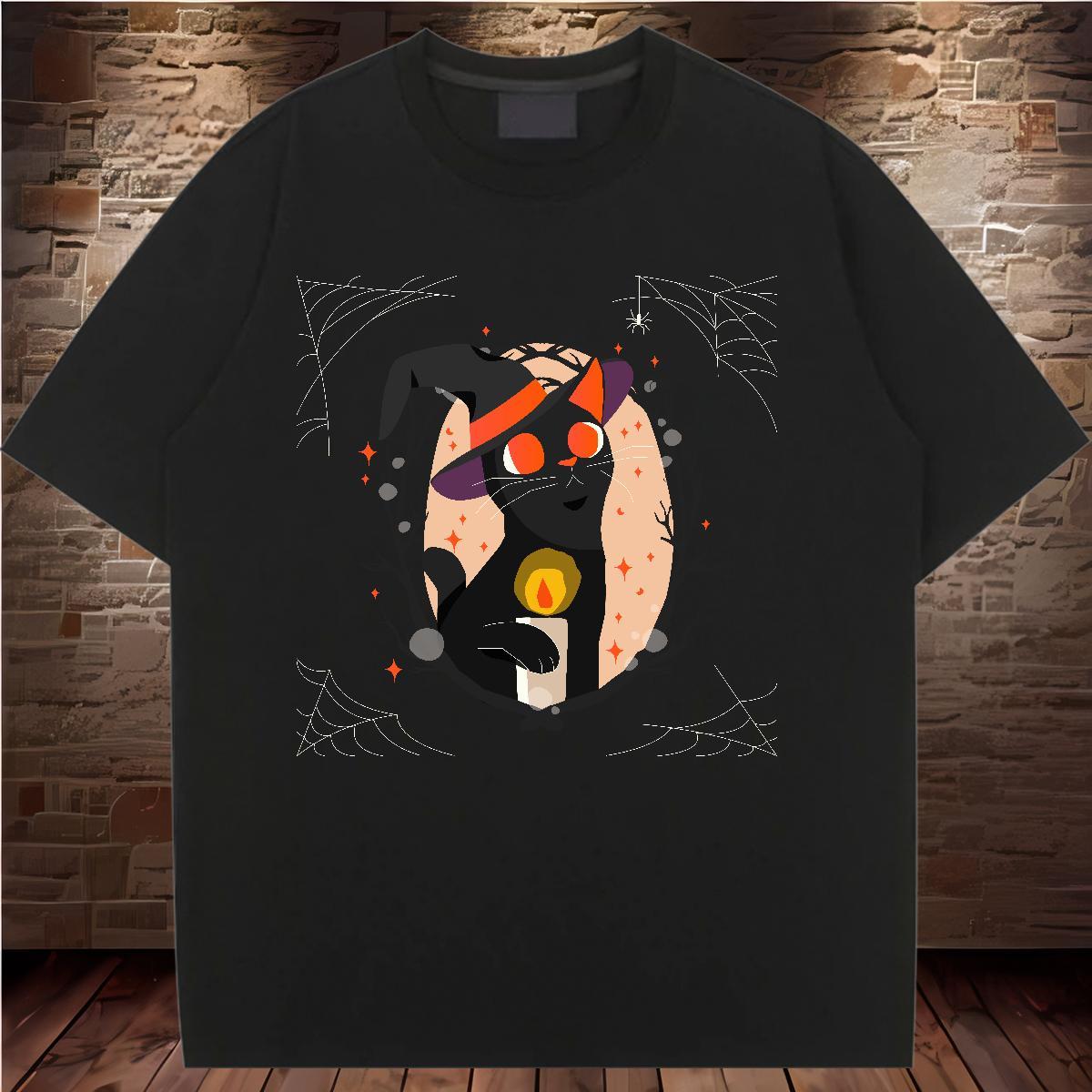 High quality Womens T Shirts O-Neck Short Sleeve Unisex Tshirts Custom Printing cat Street 230g 100% Cotton Classic Wear