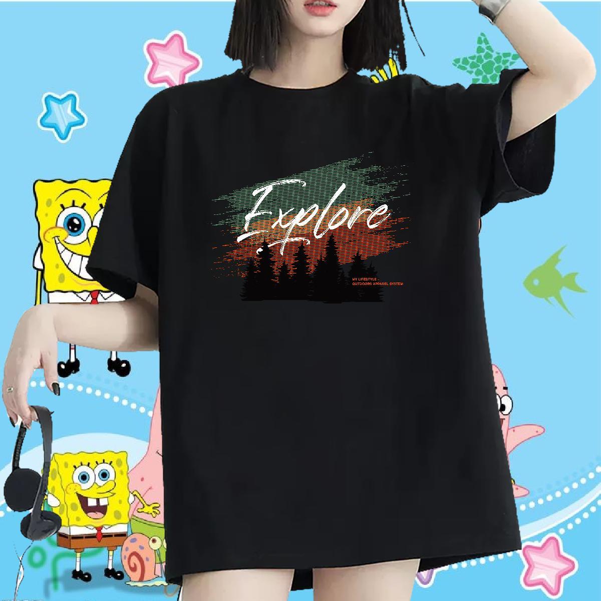 Wholesale Woman T Shirts Crew Neck Womens Tshirts White Plus Size tree Daily Wear 230g Pure Cotton New Arrival Clothes Shirt