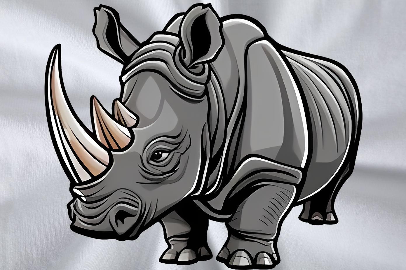 Custom T-Shirts for Men 230g Pure Cotton rhinoceros Spring Summer Clothes Round Neck Short Sleeve Popular Men Tees Skull