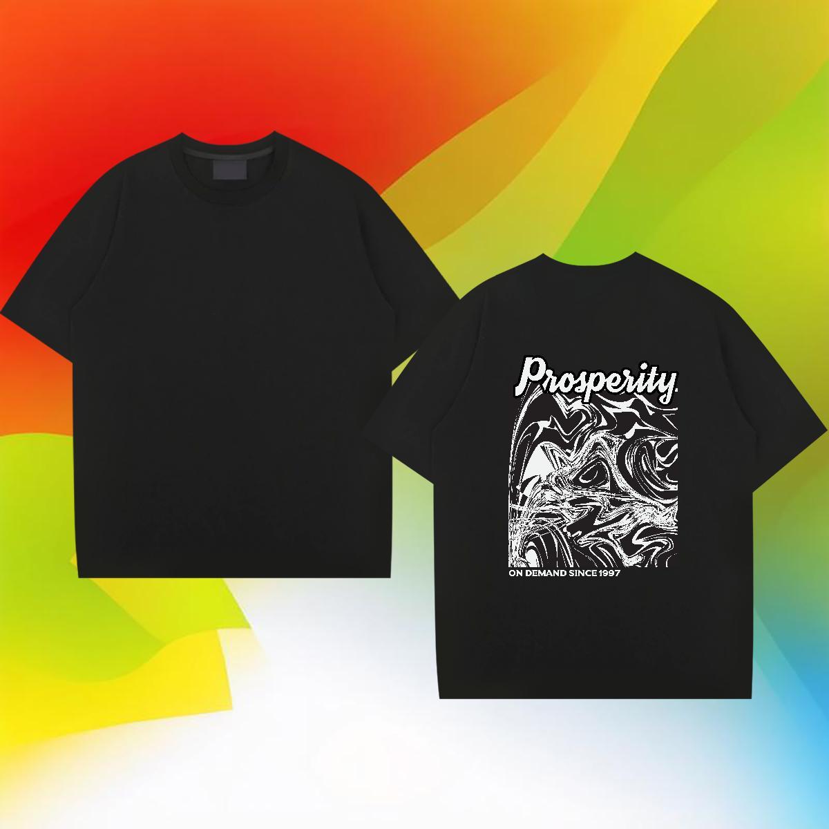 Fashion New T Shirts Men mountains Tees Shirts 100% Cotton 230g Street Wear Brand Black White O-Neck Short Sleeve Tshirts