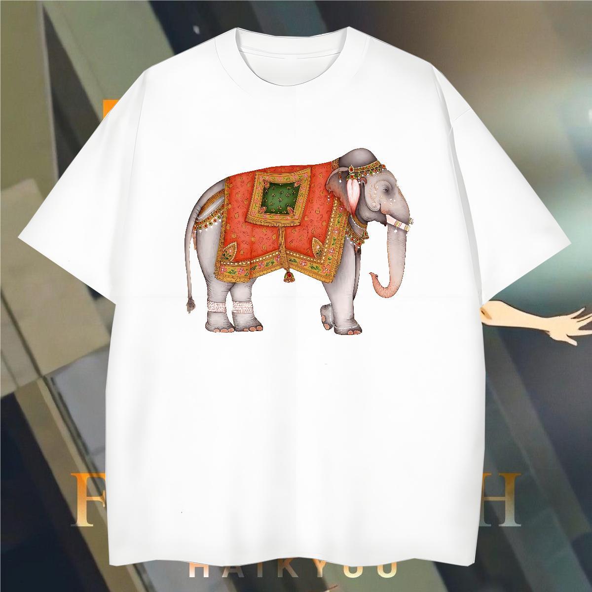 T Shirt For Man 230g Cotton elephant Street Wear Pure Cotton Customized Men Tees Classic Comfortable Tops Shirt