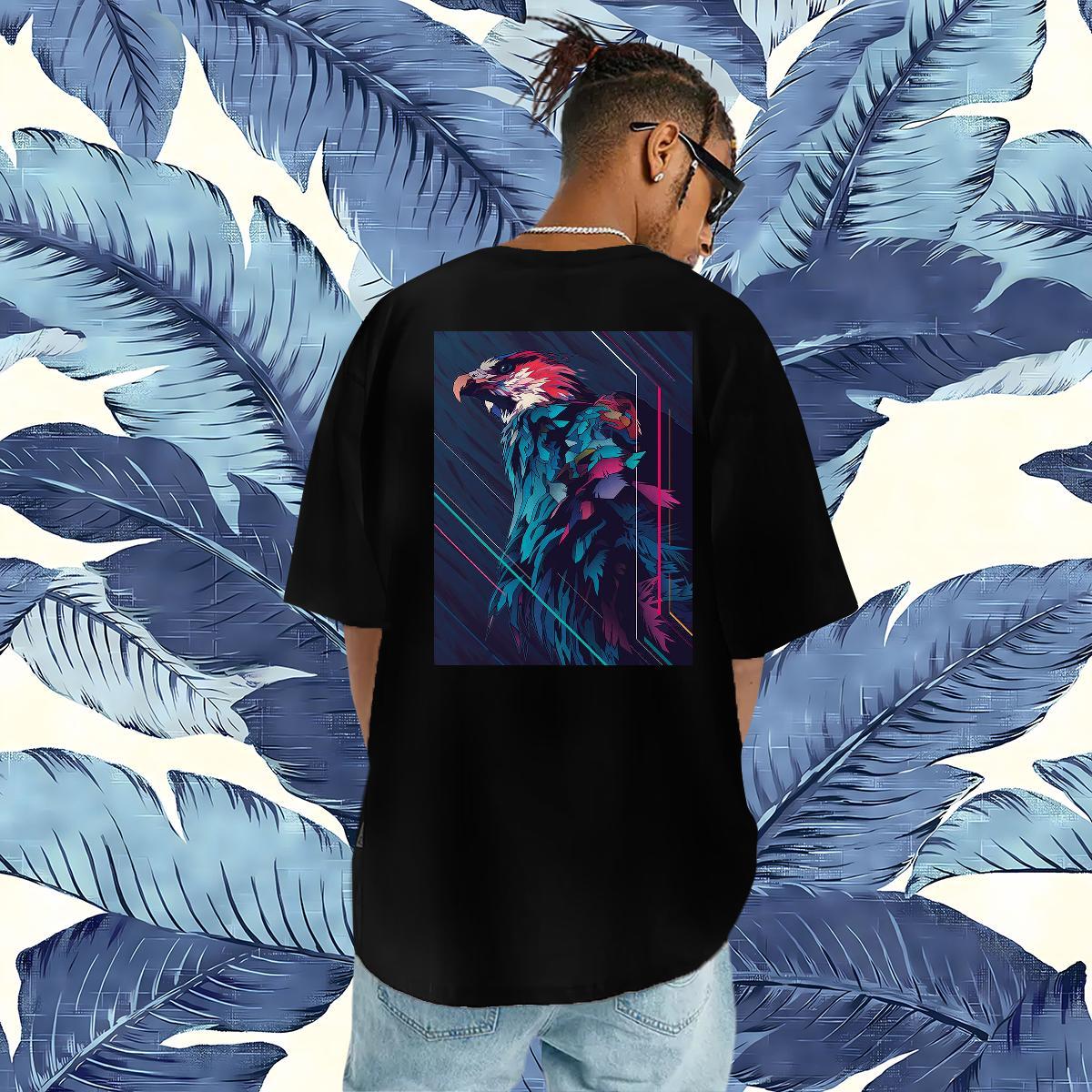 Wholesale T-Shirts for Men 230g 100% Cotton cool Casual Daily Wear Tee Shirt Breathable Short Sleeve Comfortable Tshirts Cartoon Print