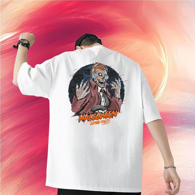 Classic Casual Men T Shirts 230g Cotton monster Outdoor Tshirts O-Neck Short Sleeve Cool Design Couples T Shirts DIY Printed