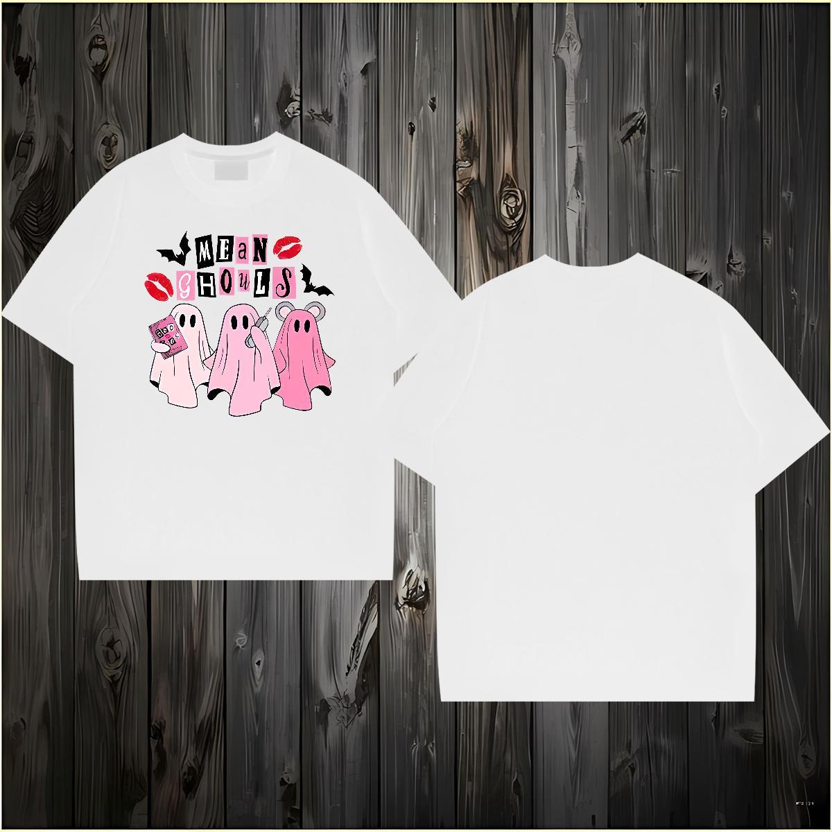 Casual New Men T Shirts 230g 100% Cotton halloween Outdoor Tees Shirts Breathable Short Sleeve Soft Men Tops Tees Custom Print Oversized