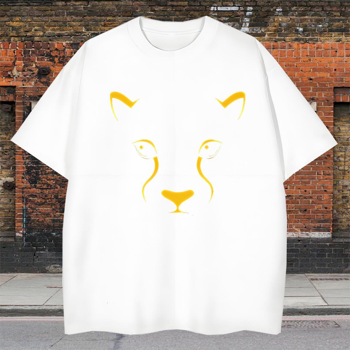 Factory Direct T Shirt For Man 230g Cotton colored drawing Hip Hop Tees Shirts Breathable Crew Neck Brand Tshirts Asian Size
