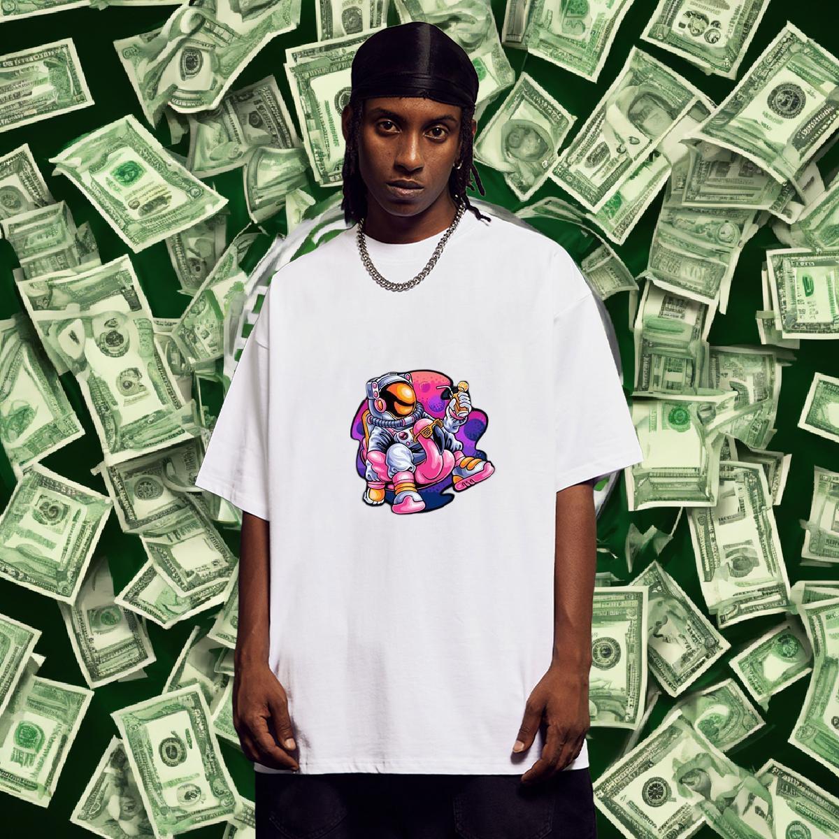 Men T Shirts 230g Pure Cotton universe Casual Short Sleeve Soft Skull Men Tshirts Custom High Quality Clothings