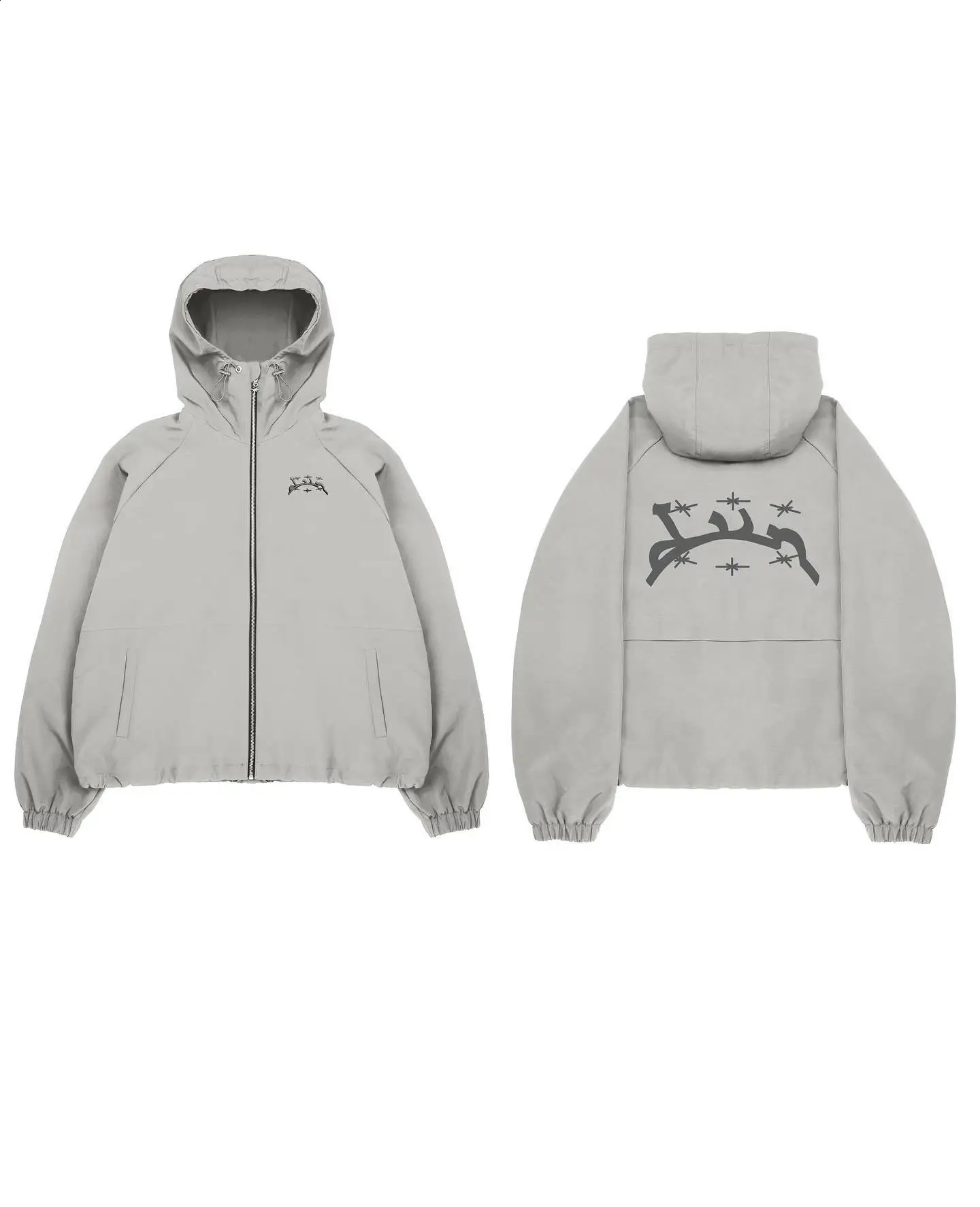 Y2k Korean Fashion Hip Hop Pattern Embroidery Windbreaker Jackets Men Bomber Jacket Kpop Clothes Vintage Streetwear Sweatshirt 240810