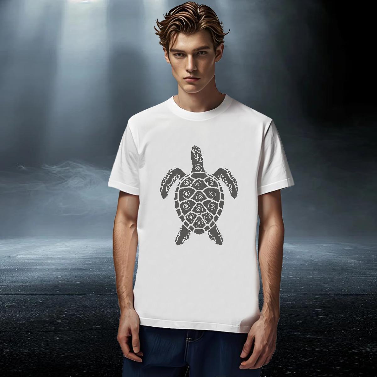 DIY Customized T-Shirts for Men 100% Cotton 230g tortoise Daily Outfit Tshirts Short Sleeve Soft Cool Design Tshirt for Man Woman Anime