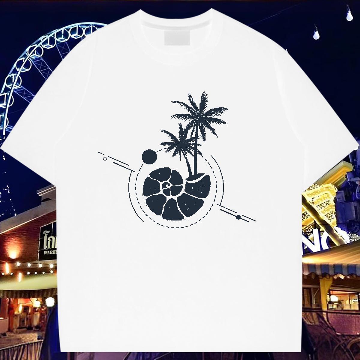 Loose Woman T Shirts Short Sleeve O-Neck Lady T shirt Skull tree Sports Casual 230g 100% Cotton Fashion New Clothes