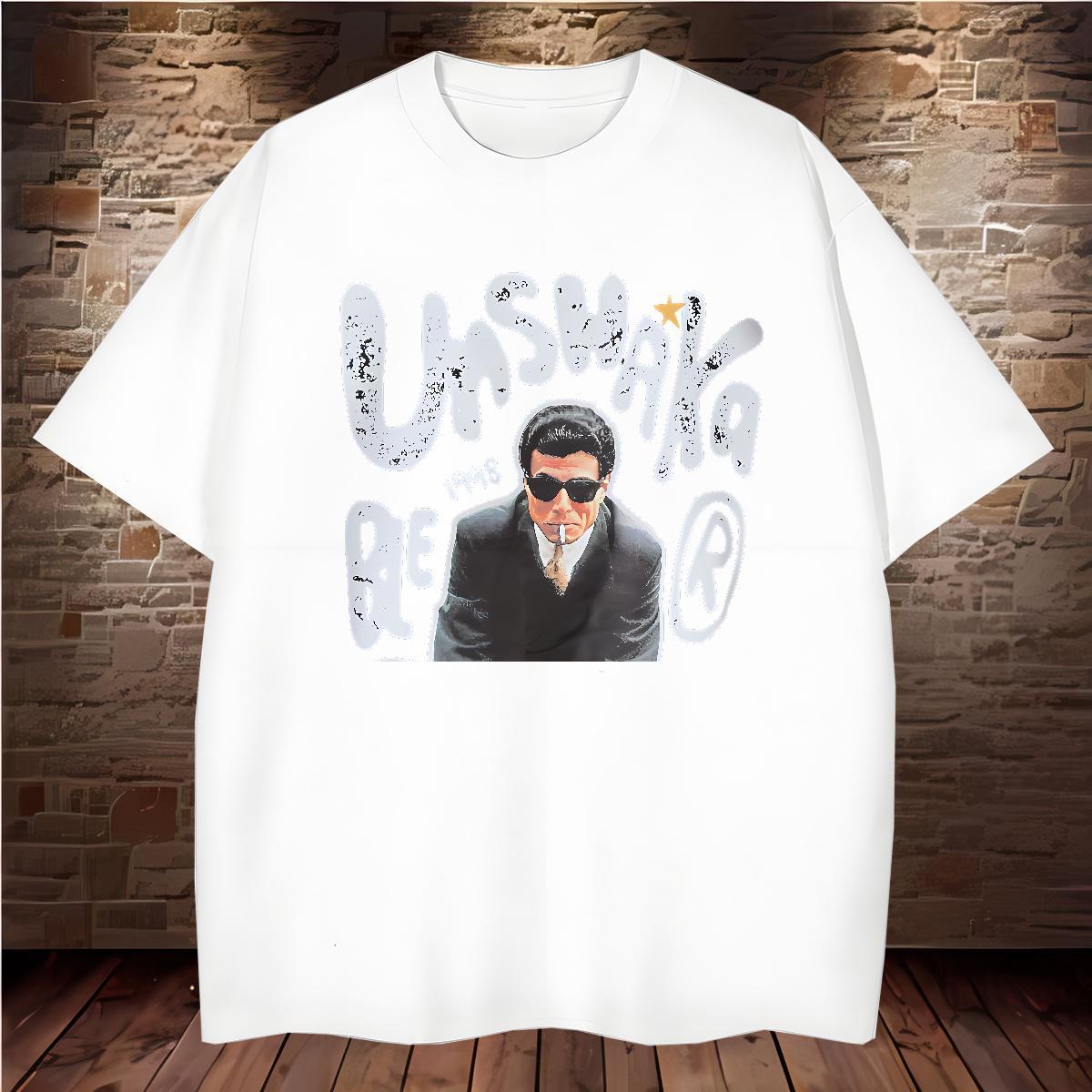 Man T Shirts 100% Cotton 230g portrait Street Wear Breathable Short Sleeve DIY Printed Men Tshirts 2024 New Cool Design Tees