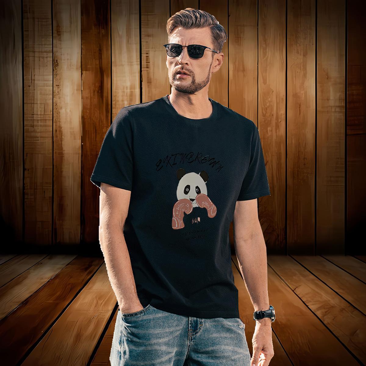 Man T Shirts 230g Pure Cotton Casual Beach Breathable Short Sleeve Graphic Men Clothes T-Shirt Fashion Casual Comfortable Top Tees