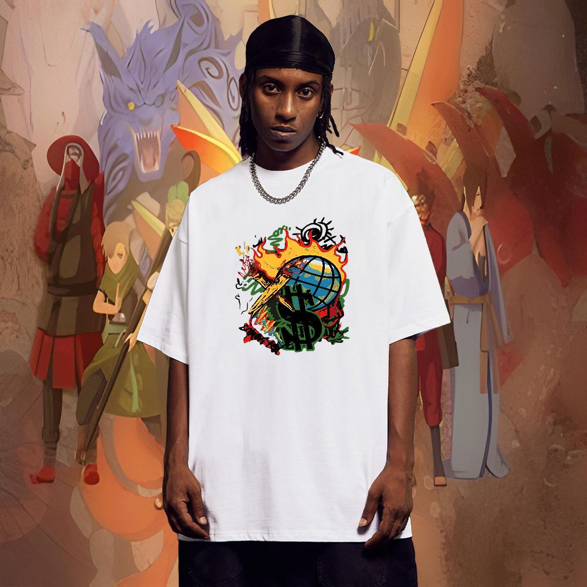 Popular Couples T Shirts 230g Cotton Hip Hop star Plus Size Custom Breathable Soft Designer Fashion Man T Shirts Polos