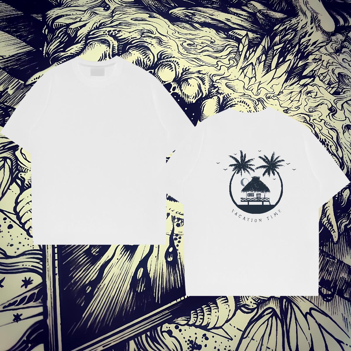 New Arrival Men T Shirts 100% Cotton 230g tree Sport Tops Short Sleeve Soft Brand Men Clothes T-Shirt DIY