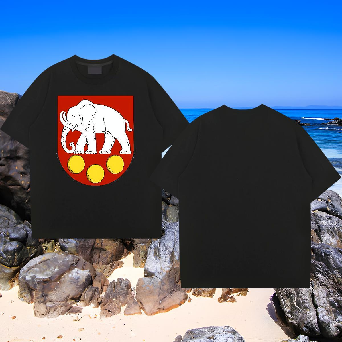 Popular Men Clothes T-Shirt 100% Cotton 230g elephant T shirt Casual Beach Crew Neck Plus Size Custom Fashion Tops Shirt