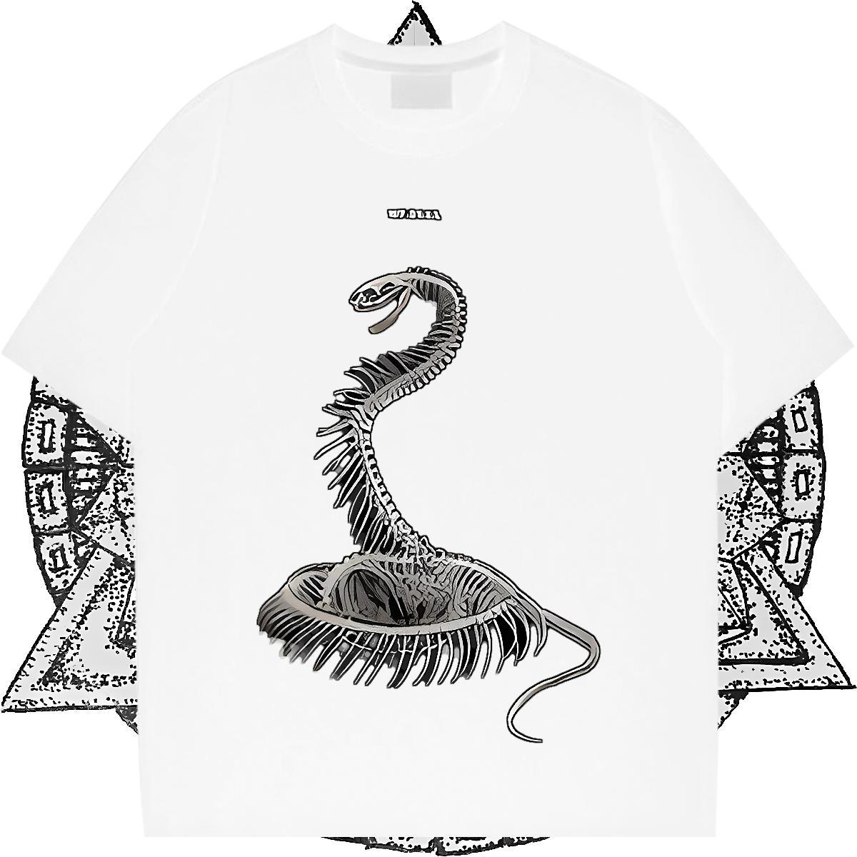 Wholesale T Shirts Men 230g Cotton snake Casual Beach Tops Tees O-Neck Short Sleeve Designer Mens Tshirts Custom Printing
