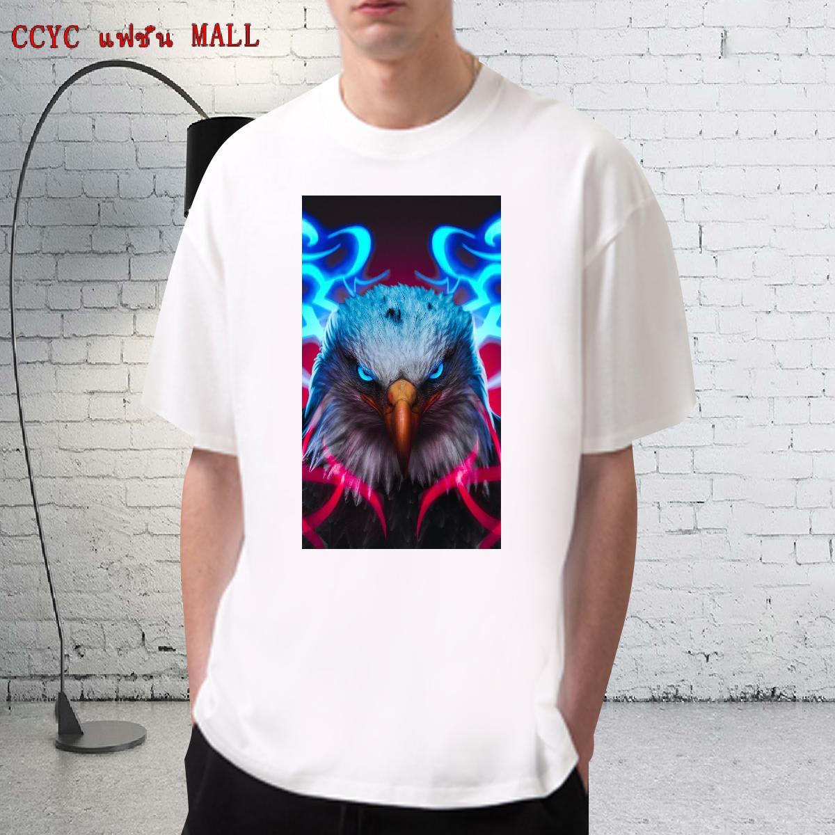 Loose Fit Couples T Shirts 230g 100% Cotton Casual Daily Wear eagle Custom Big Size Breathable Short Sleeve Designer Man T Shirts Clothings