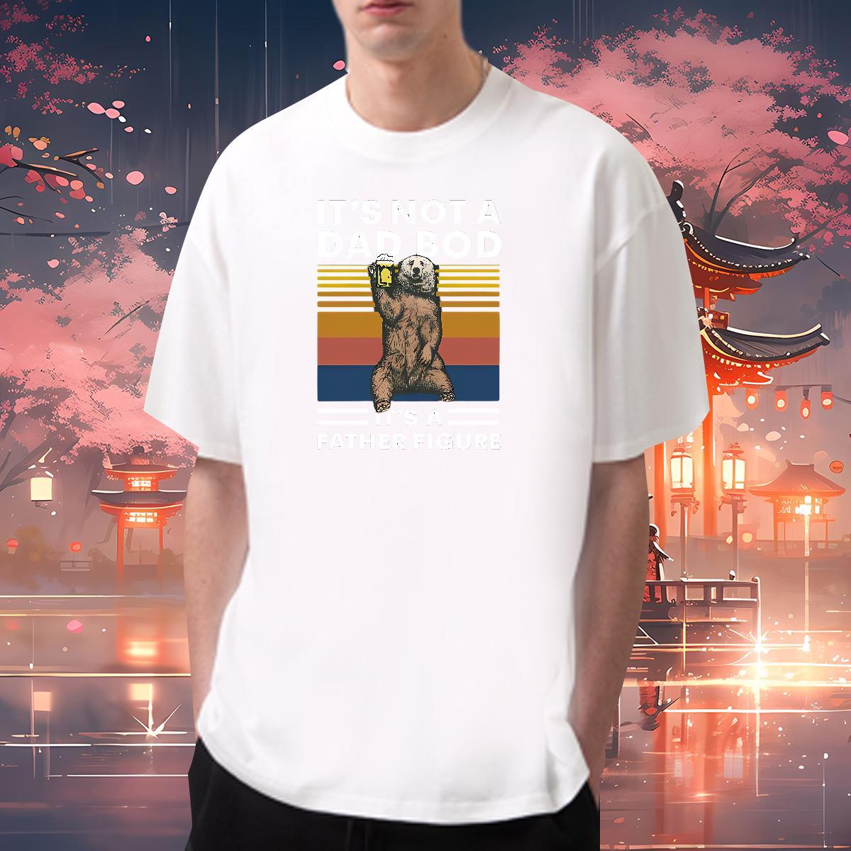 T Shirt For Man 100% Cotton 230g bear Spring Summer Short Sleeve O-Neck Asian Size Men Tops Tees Wholesale Comfortable Clothings