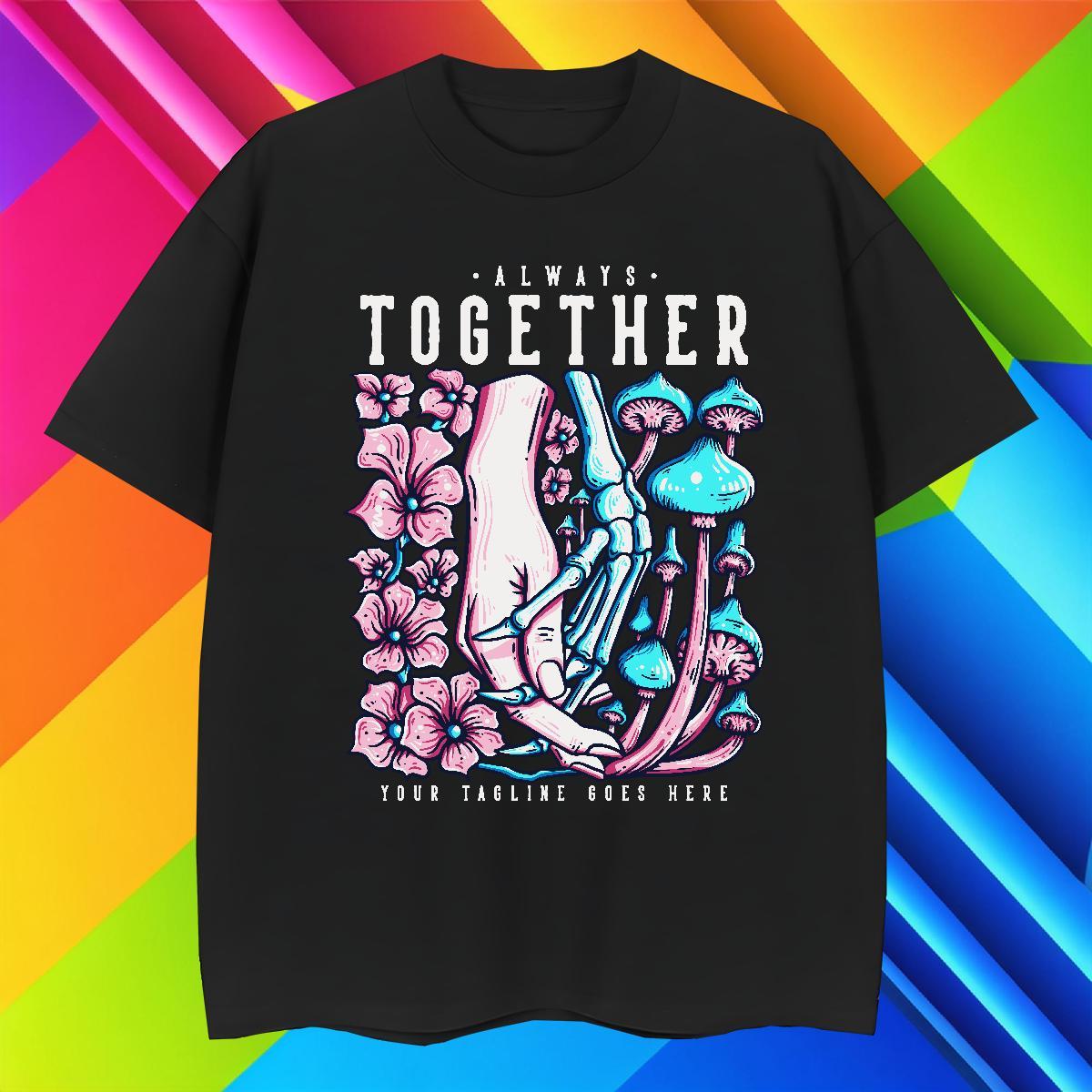 Classic Men Tshirts 230g Cotton Casual Daily Wear mushroom Cartoon Print Breathable Short Sleeve Designer Mens T Shirts Clothes