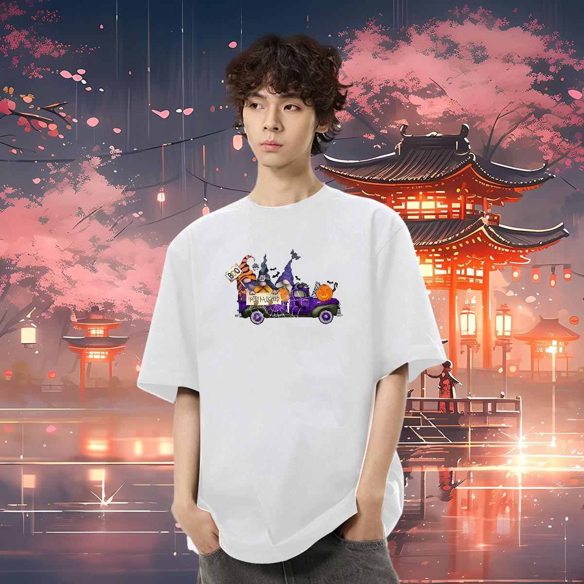 Fashion Designer Man T Shirts 230g Cotton halloween Street Top Tees Crew Neck Free Shipping Men Tops Tees Oversized 4XL