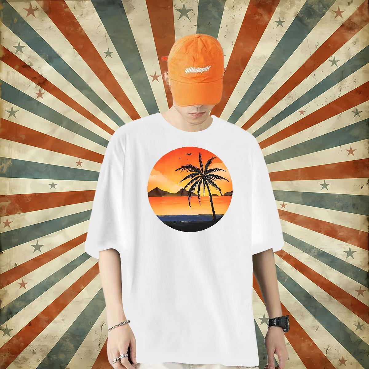 Customized Men T Shirts 230g Pure Cotton sun Spring Summer Tshirts Crew Neck Breathable High Quality Men Clothes T-Shirt Oversized 4XL