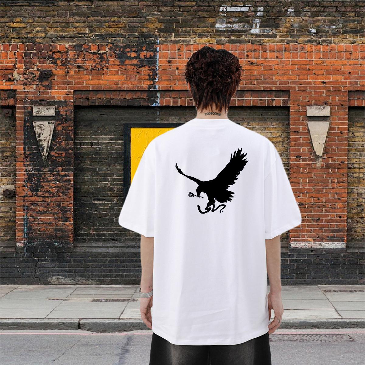 Factory Direct T Shirt For Man 230g Cotton eagle Street Clothings Breathable Short Sleeve Designer Tshirt for Man Woman Custom Cartoon