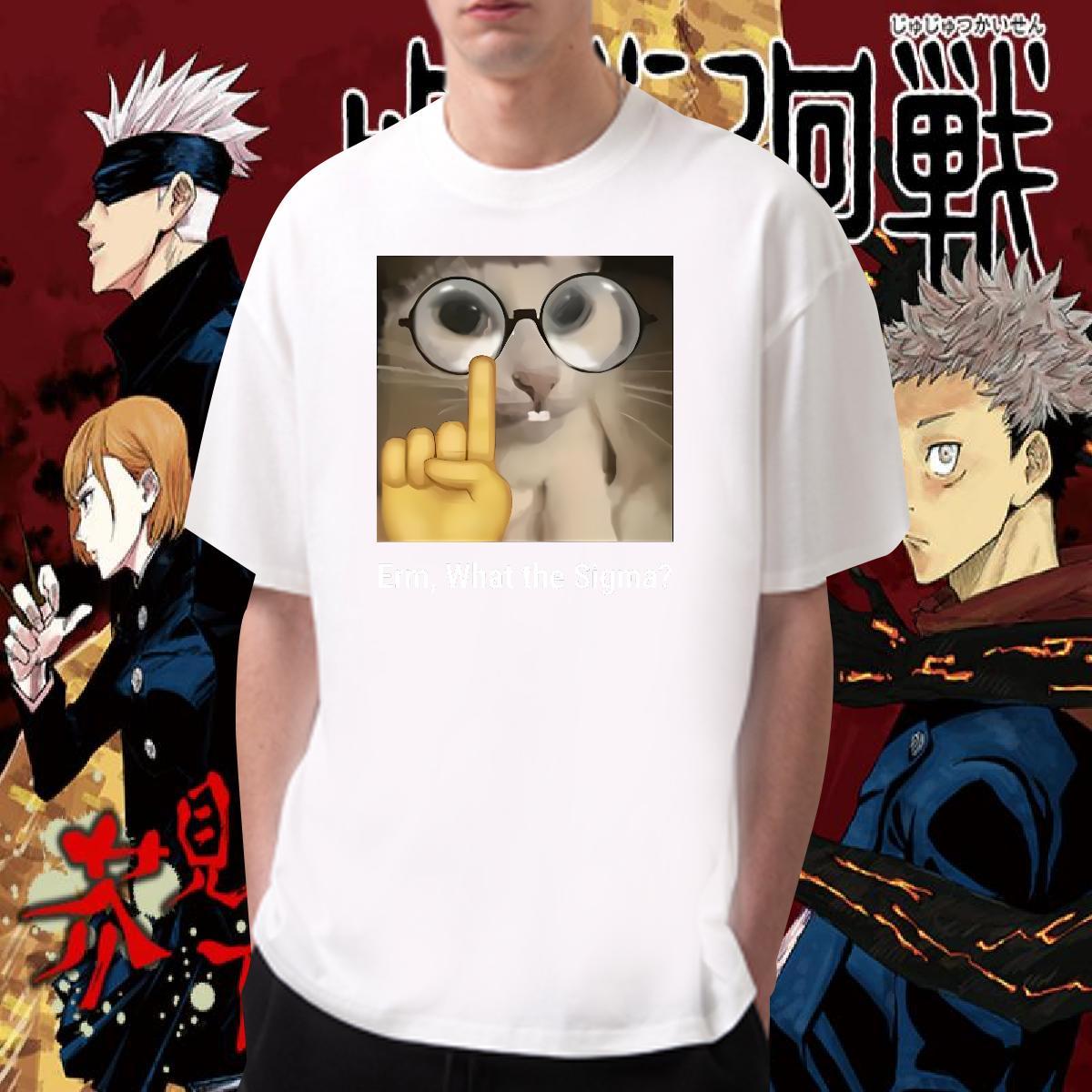 Designer Fashion T-Shirts 230g 100% Cotton cat Sports Casual Tees Shirts Pure Cotton High Quality Men Tops Tees DIY Anime