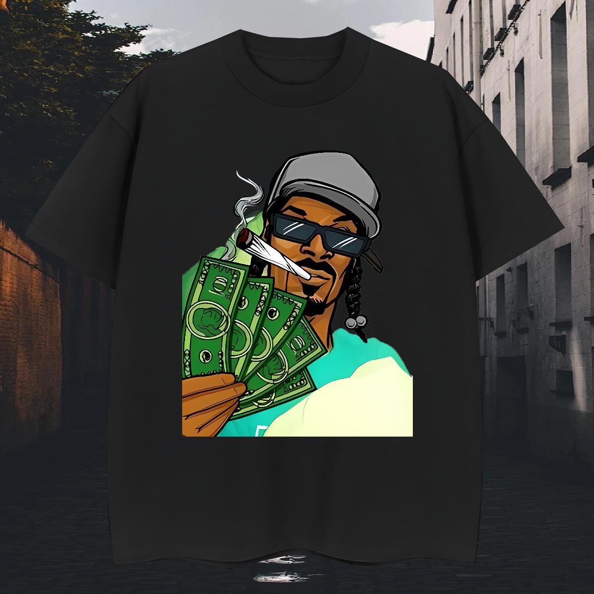 Cool Couples T Shirts 230g 100% Cotton Casual Daily Wear cash Custom Print Oversized Breathable Short Sleeve DIY Customized T-Shirts Tops