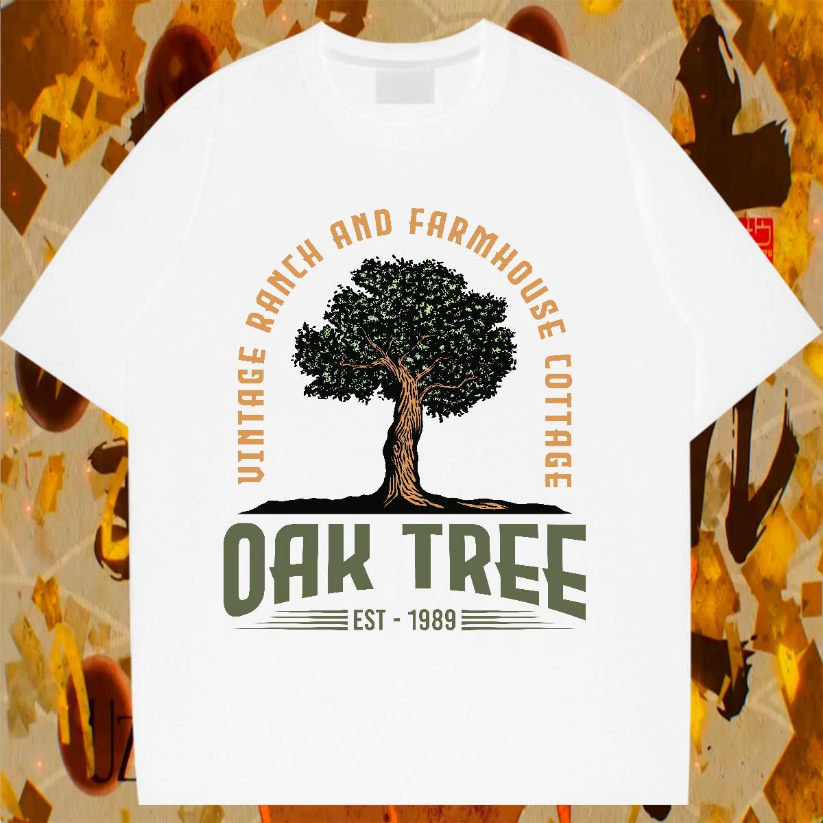 Popular T Shirt For Woman Comfortable Woman Tshirt Custom Print Plus Size tree Daily Wear 230g Cotton Casual New Clothes Shirt