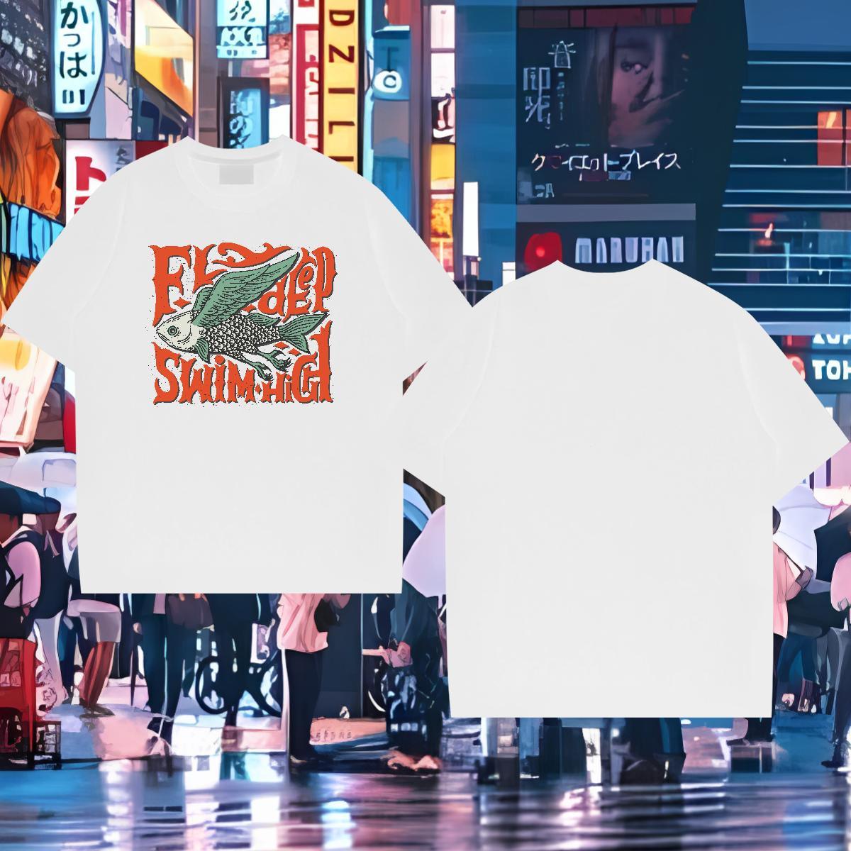DIY Customized Man T Shirts 100% Cotton 230g Summer Casual Clothes Crew Neck High Quality Men Tees Black White