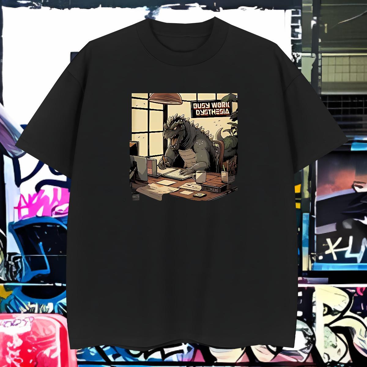 T-Shirts 230g 100% Cotton dinosaur Street Wear O-Neck Short Sleeve Oversized 3XL 4XL Men Tees Wholesale Brand Top Tees