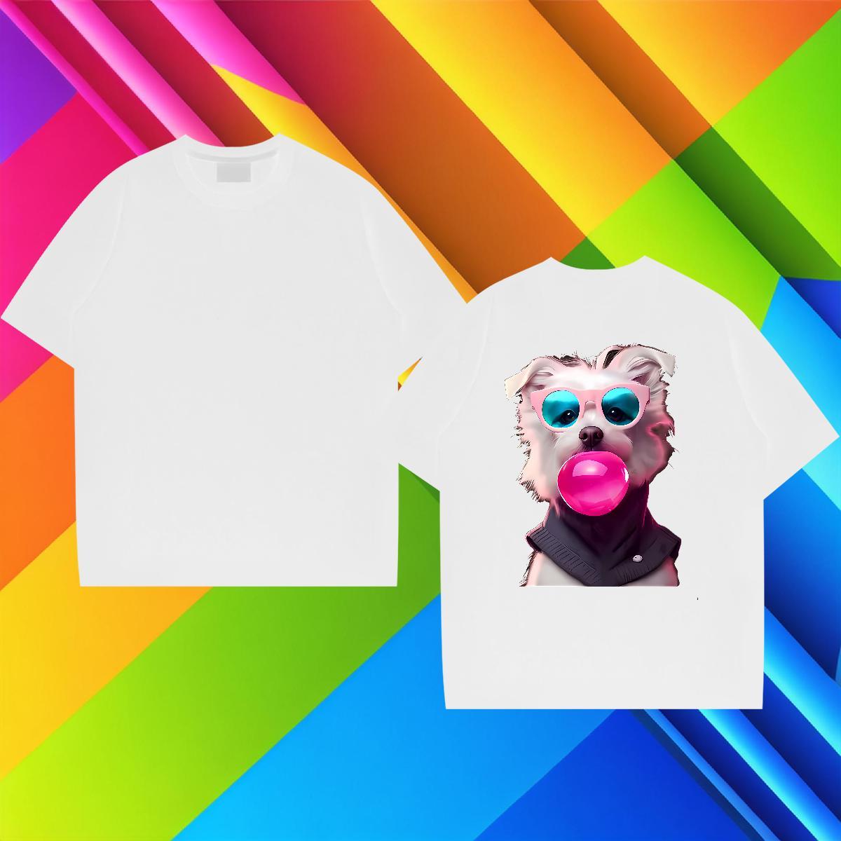 DIY Customized Men T Shirts 100% Cotton 230g Street wear Hip Hop Tee Shirt Breathable Crew Neck Designer Couples T Shirts Cartoon Print