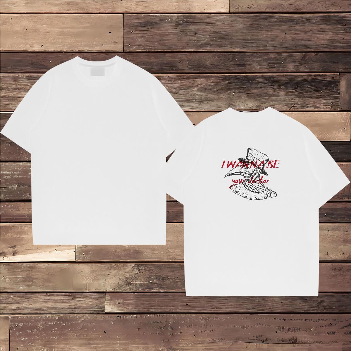 Fashion Design T Shirt For Man 230g Cotton bird Street Tees Shirts Short Sleeve O-Neck Free Shipping Men Clothes T-Shirt Cartoon Printing L-4XL