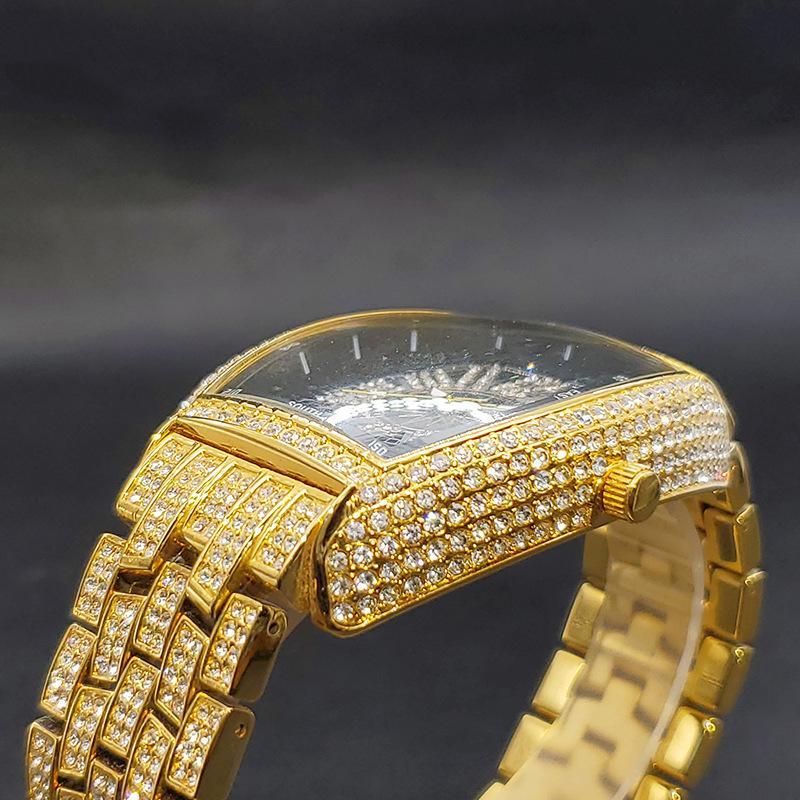 starry frank watch full dia barrel style high-end men's wormhole concept hip-hop trend free shipping
