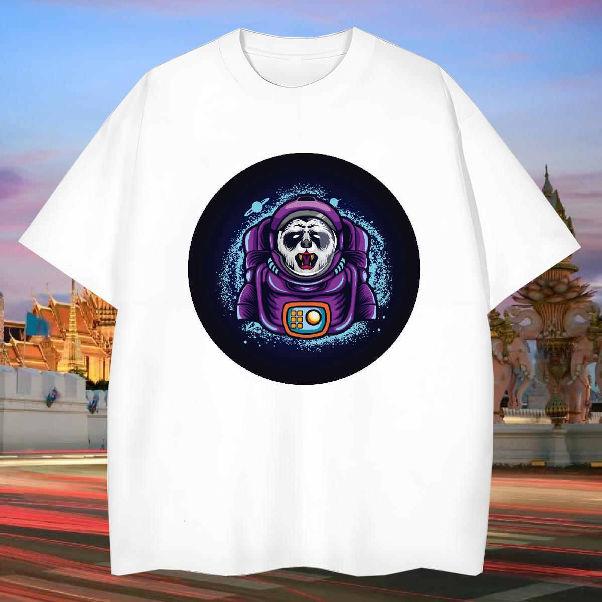 T Shirt For Man 230g 100% Cotton animal Daily Wear Breathable DIY Printed Men Tshirts 2024 DIY Popular Tops Shirt