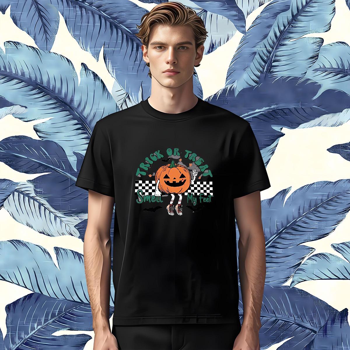 DIY T Shirt For Man 100% Cotton 230g halloween Casual Daily Wear Tee Shirt Short Sleeve Soft Comfortable Tshirt for Man Woman Customized Print