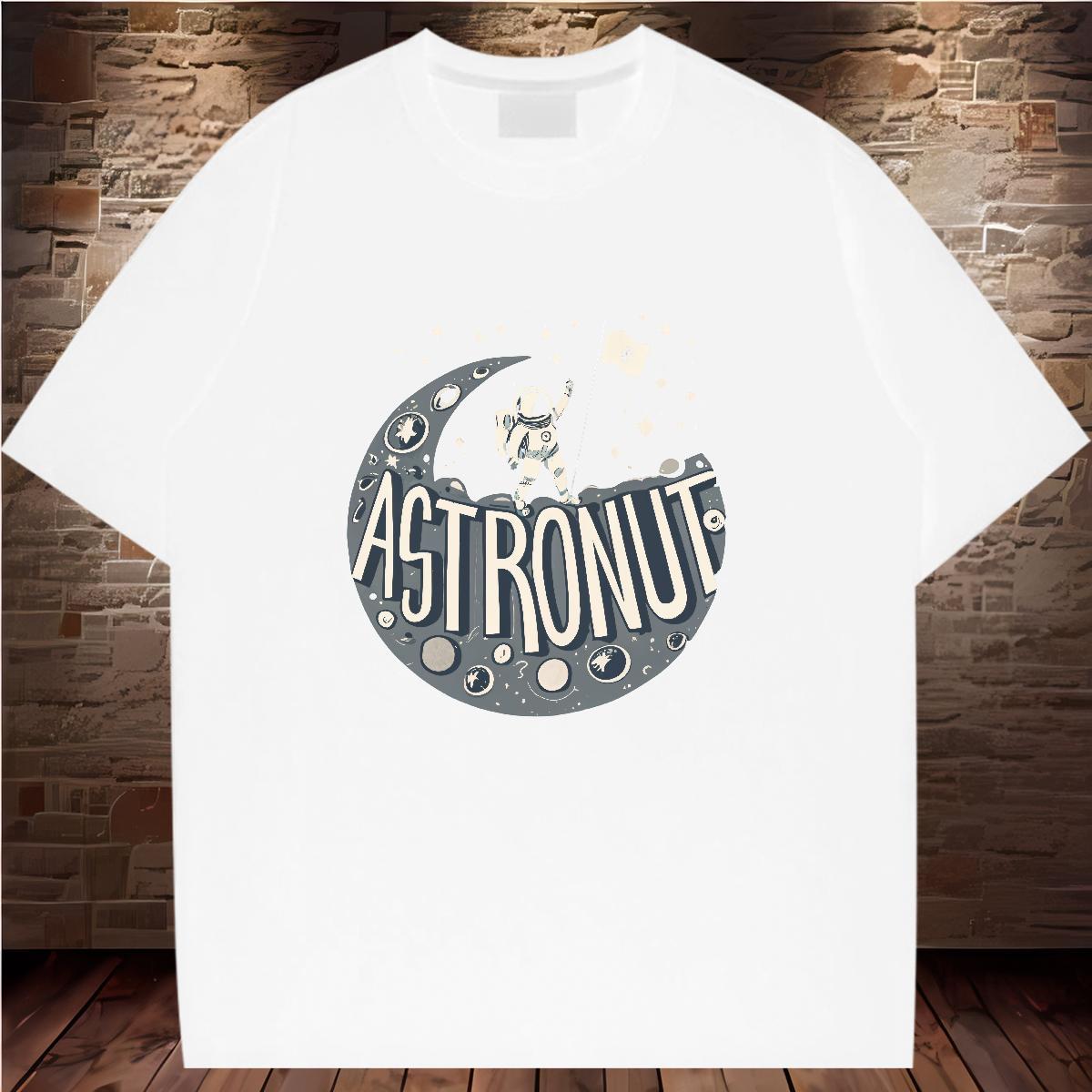 Wholesale T Shirt For Woman Short sleeve Soft Woman Tshirt Cartoon Anime spaceman Home Outdoor 230g Cotton TOP Quality Wear