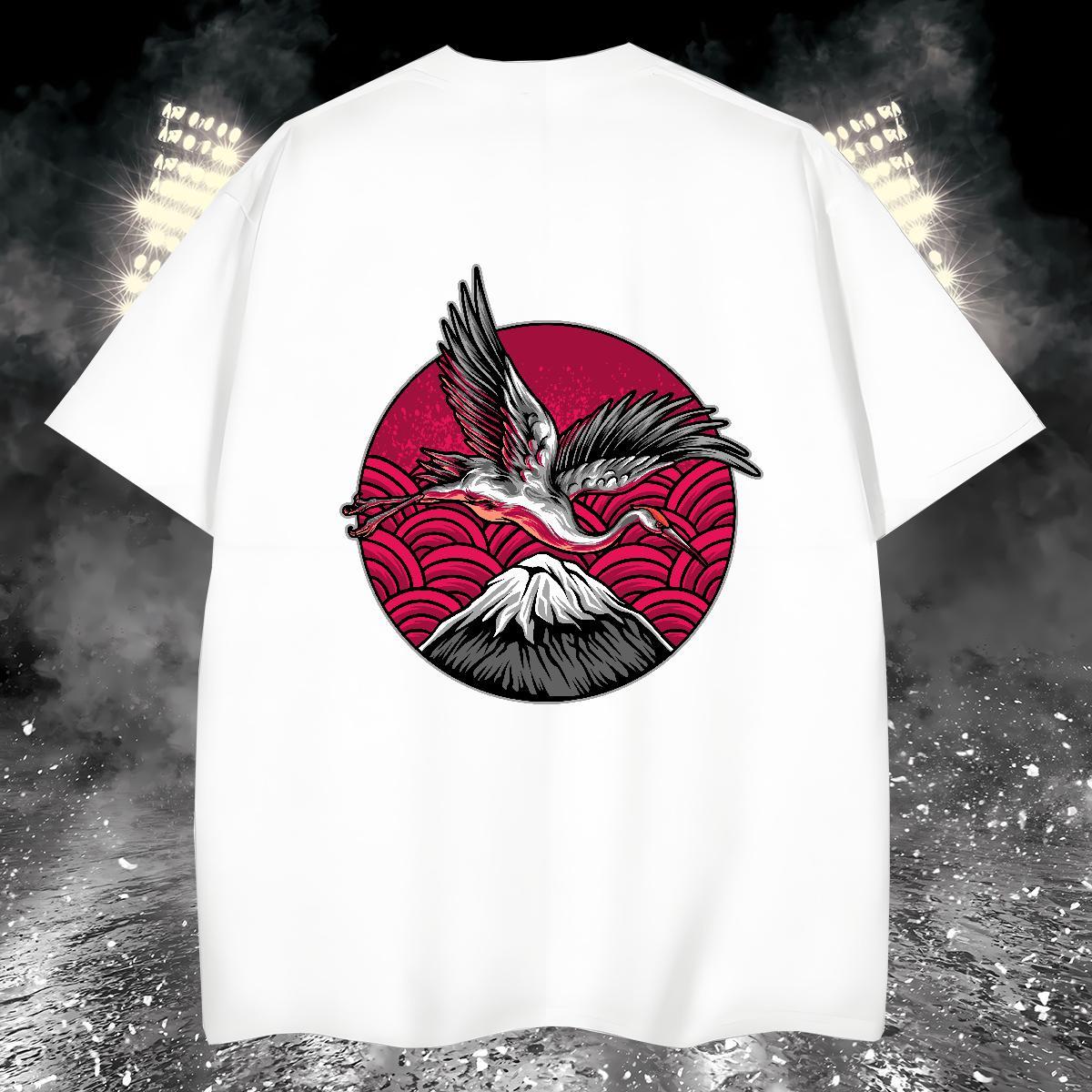 T-Shirts for Men 230g Pure Cotton eagle Spring Summer O-Neck Short Sleeve DIY Logo Oversized Men Tops Tees 2024 DIY Wholesale Tshirts