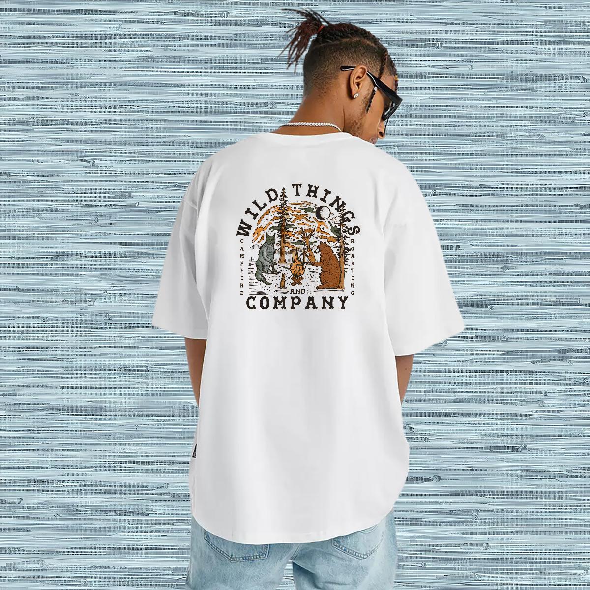 DIY T shirt 230g Cotton tree Summer Casual Tees Shirts Breathable Soft High Quality Men Tops Tees Skull