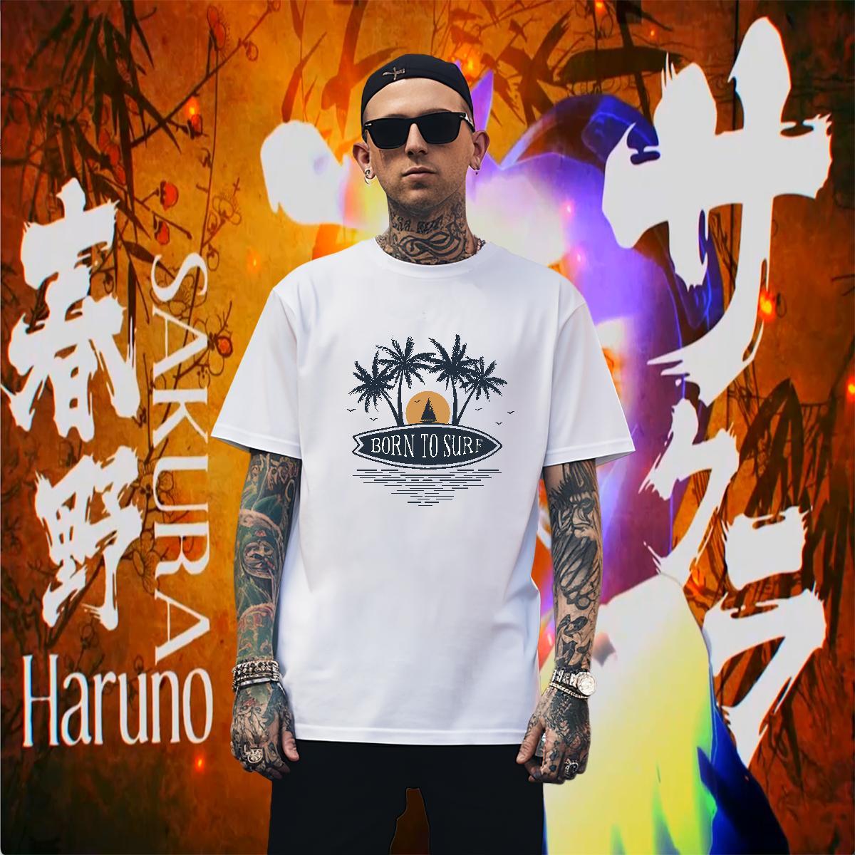 T-Shirts 100% Cotton 230g sun Street wear Hip Hop O Neck Short Sleeves Graphic Couples T Shirts Wholesale Popular Tops