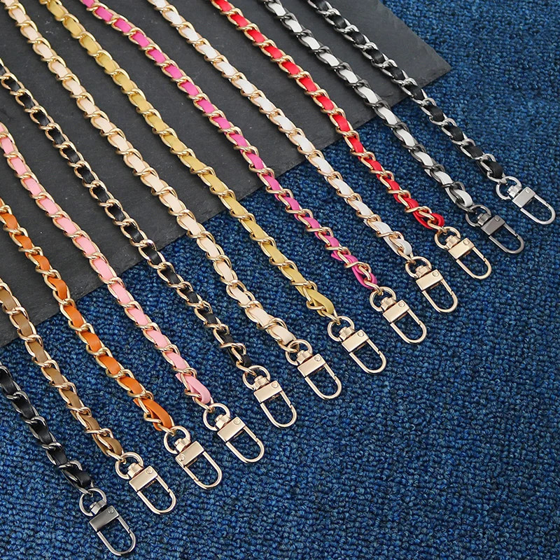 Multicolor Bag Chain Accessories Gold Silver Women Shoulder Metal Strap Crossbody Belt for Handbag 240805
