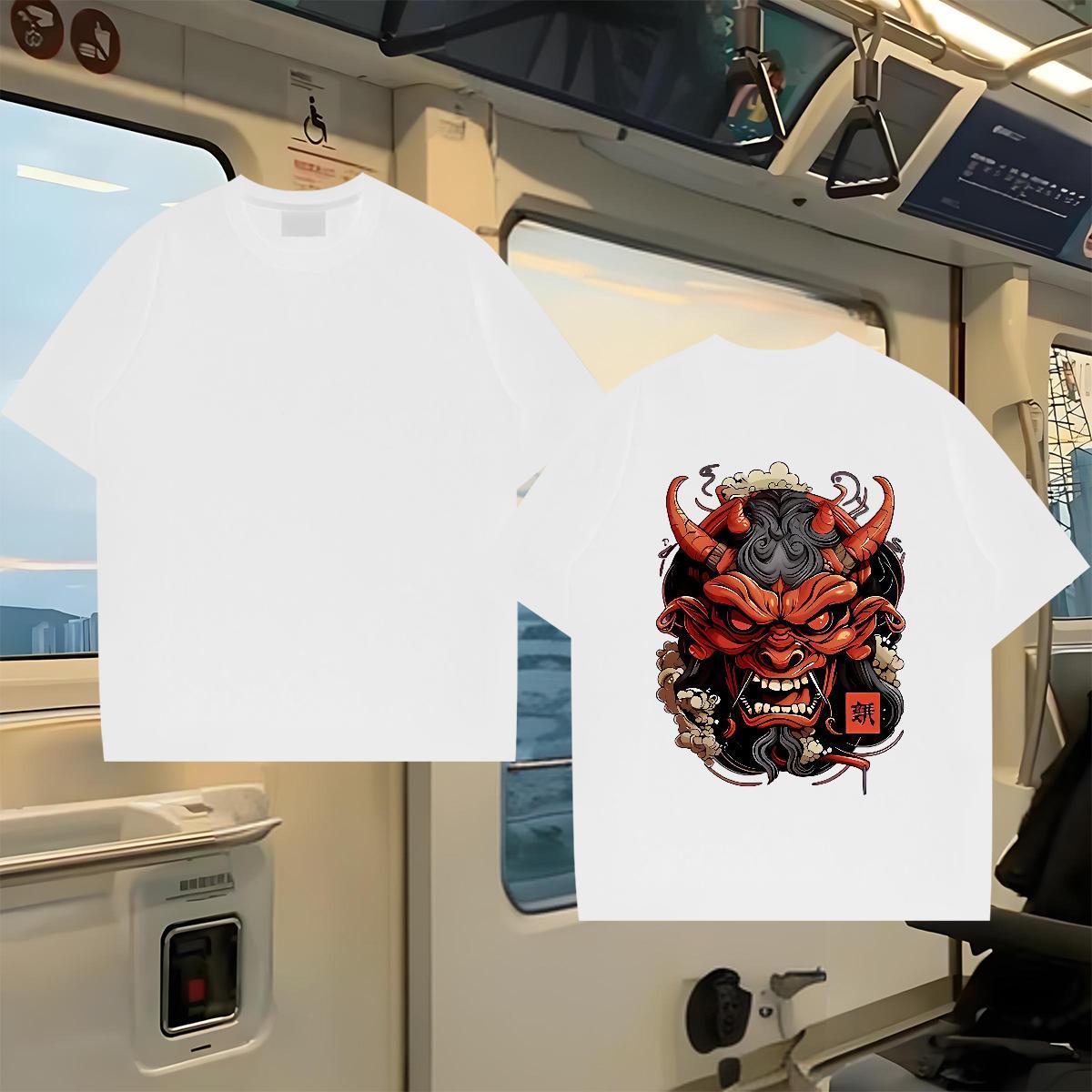 DIY T-Shirts 230g 100% Cotton Spring Summer Tshirts Round Neck Short Sleeve Free Shipping Men Tops Tees Skull