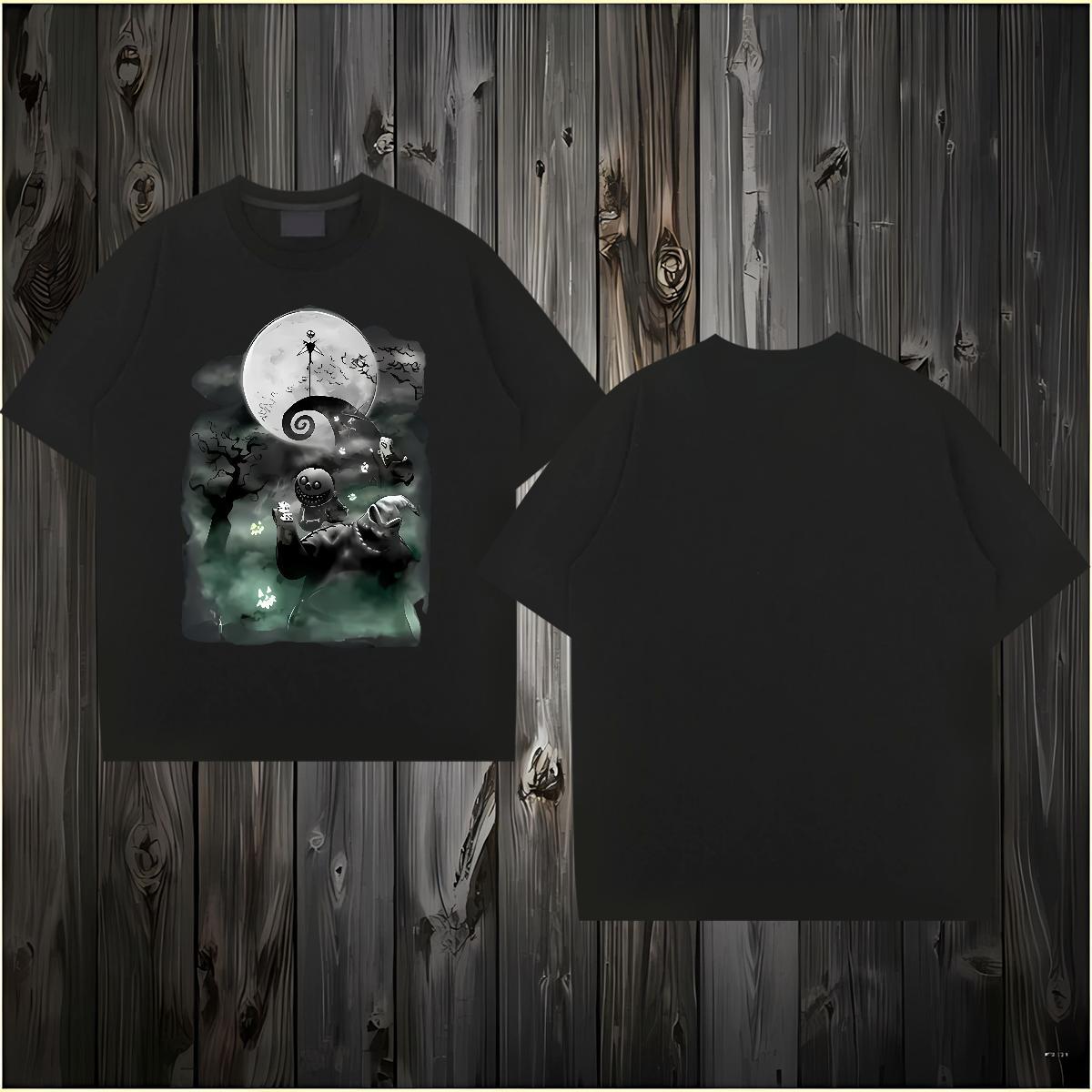 2024 Designer Mens T Shirts 230g 100% Cotton dark night Street wear Hip Hop Tshirts Short Sleeve Soft Wholesale Men Clothes T-Shirt Custom Printing