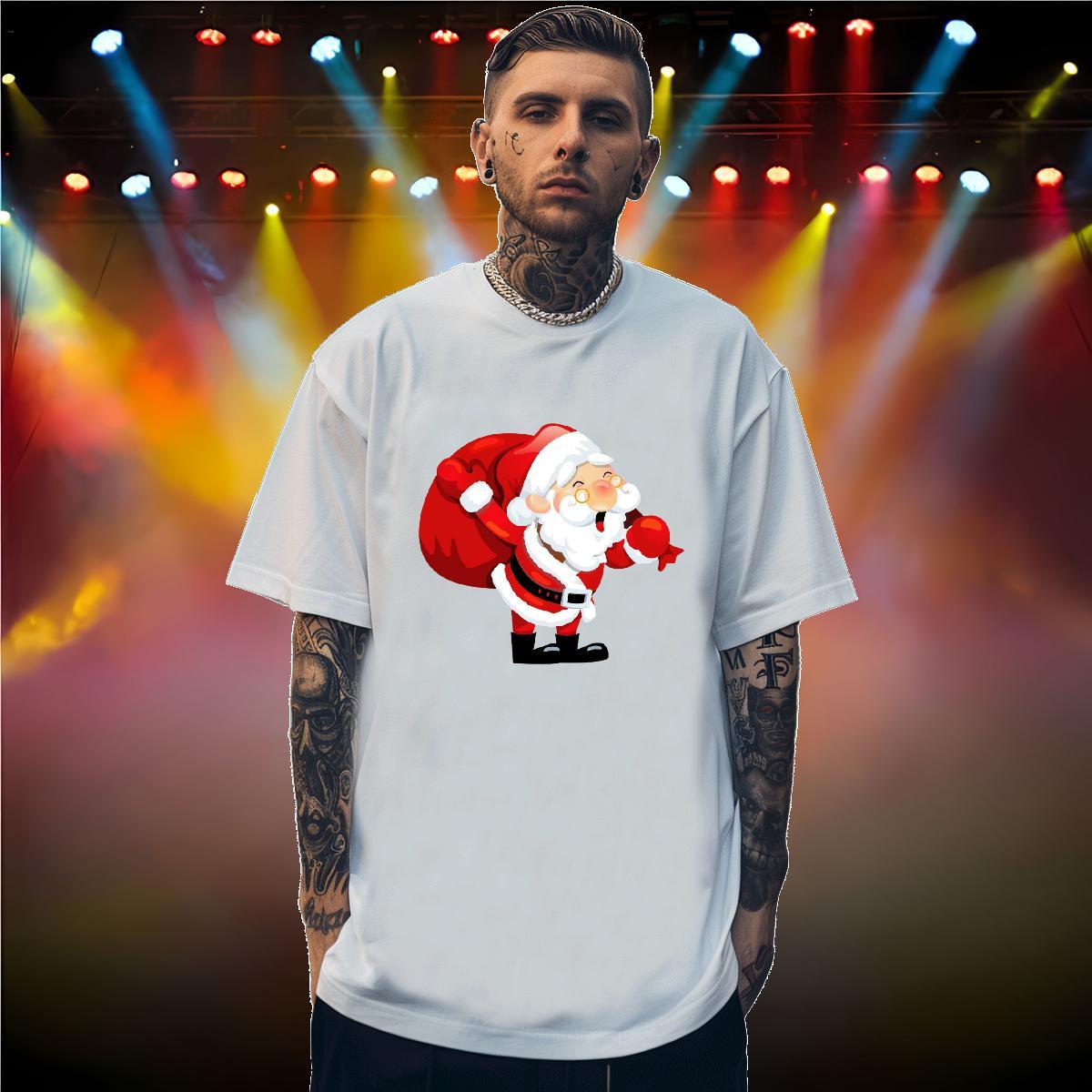 2024 DIY T-Shirts 230g Pure Cotton Hip Hop Street Wear O Neck Short Sleeves Soft Men Tshirts Custom Print Oversized