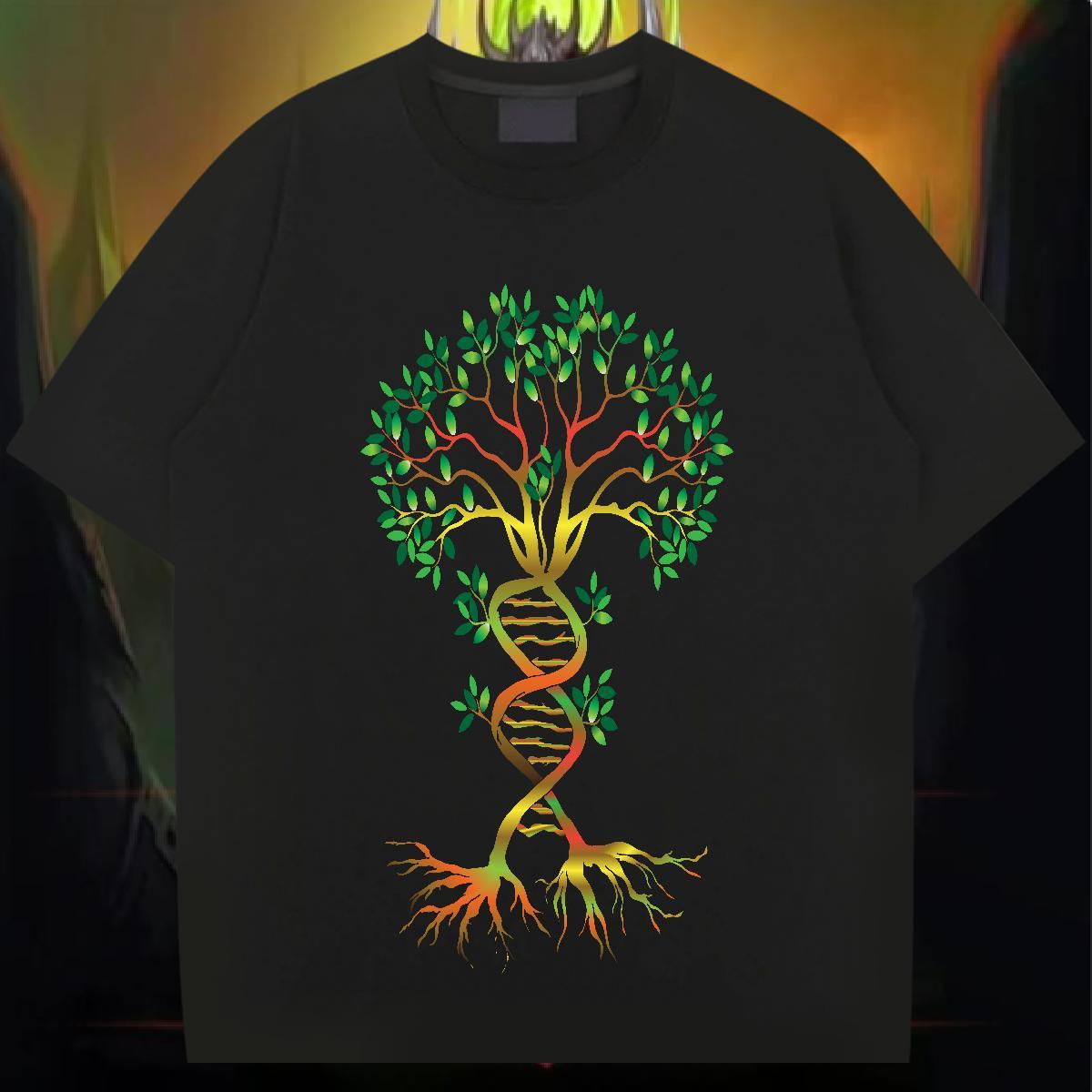 New Designer Men T Shirts 100% Cotton 230g tree Casual Beach Top Tees Breathable Soft Popular Men Tees Custom Print Oversized