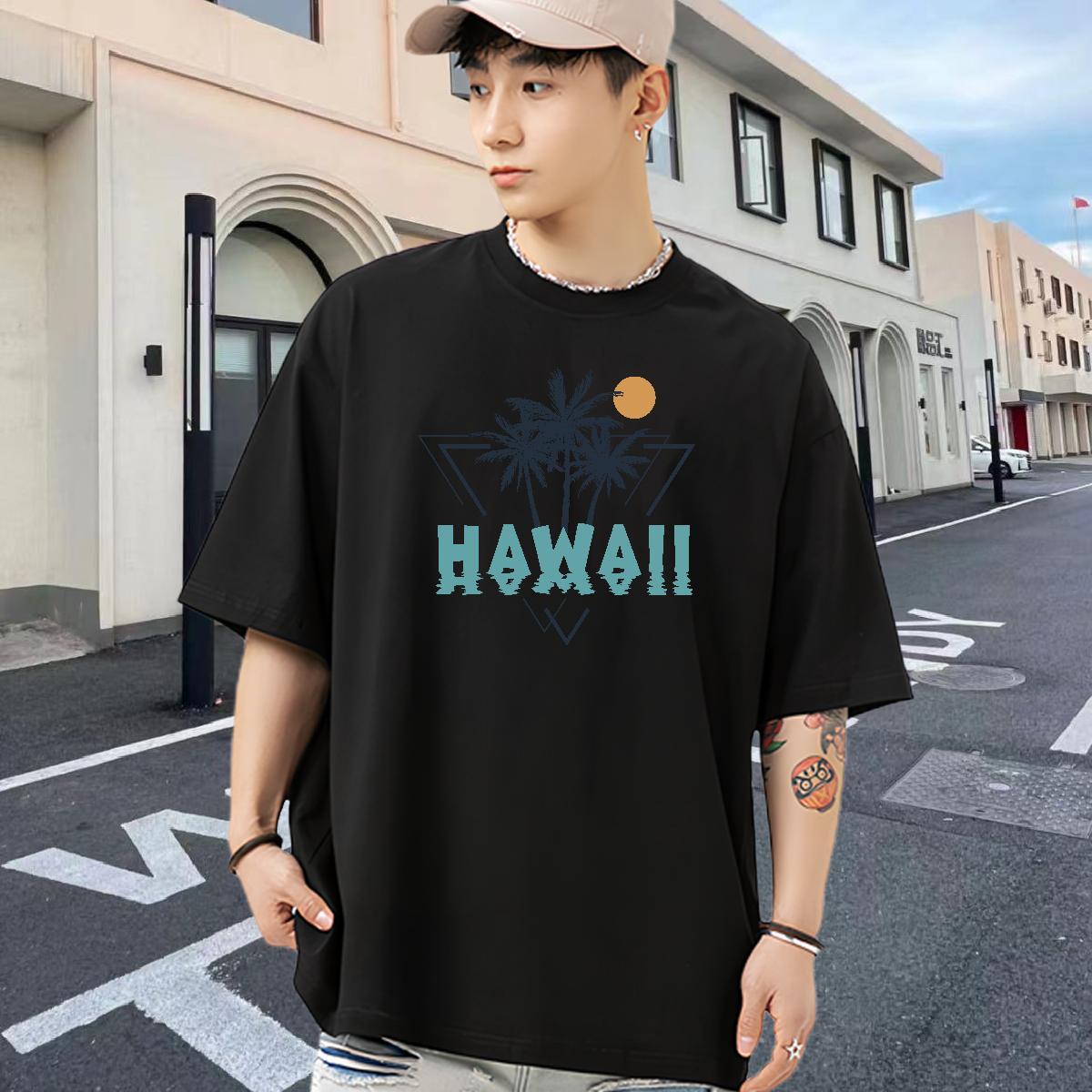 2024 Designer T-Shirts 230g 100% Cotton tree Sport Tees Shirts Breathable Popular Men Tees Custom Anime